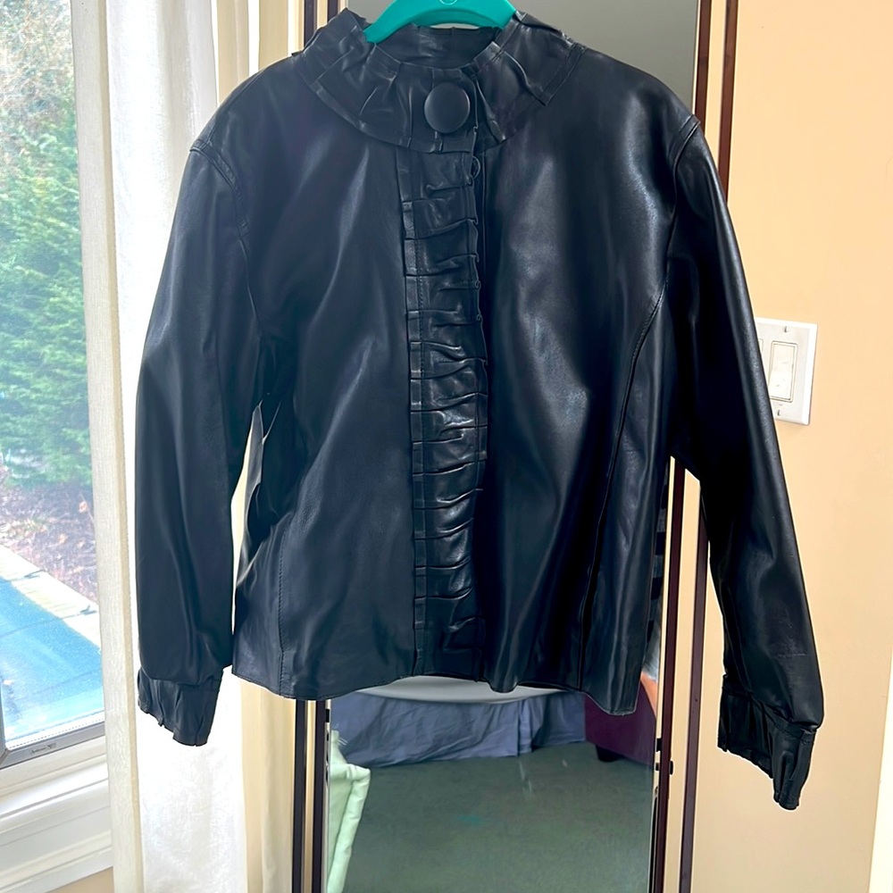 Leather jacket fully lined.